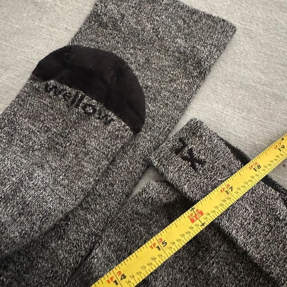 Wellow Heather Gray Tall Compression Socks XL